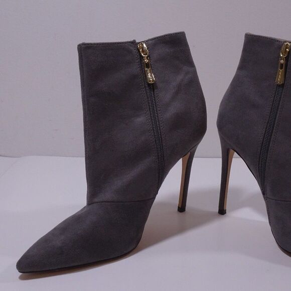 Bebe Delonix Embroidered Floral Crystal Boots Faux Suede Booties 7.5 - Picture 11 of 16